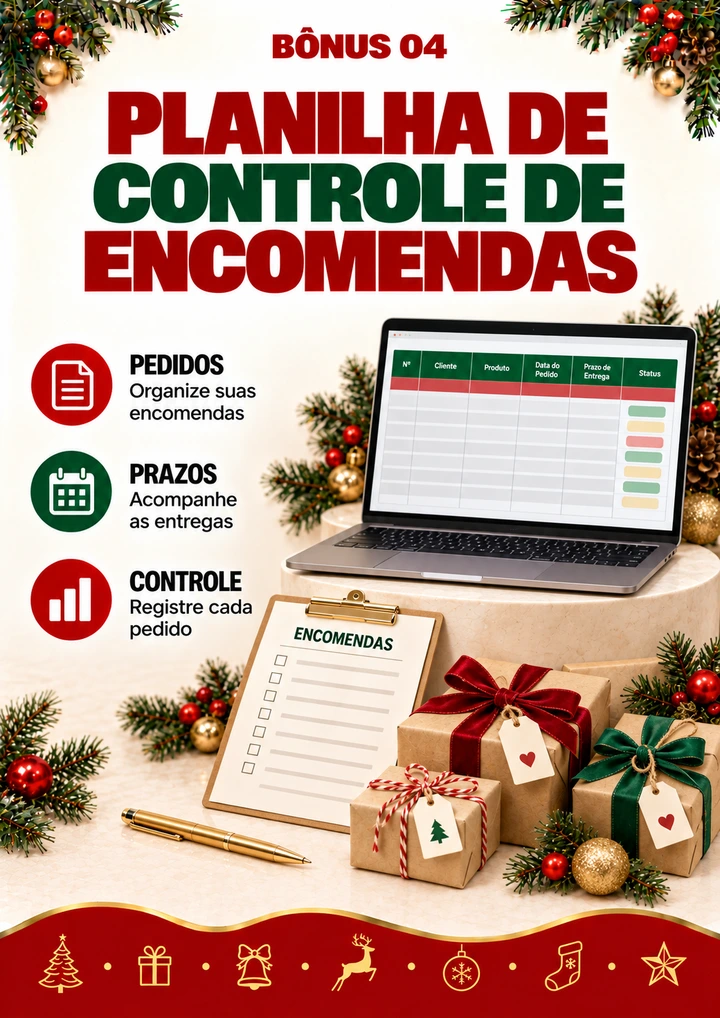 Bônus 4 — Planilha de Controle de Encomendas